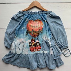 Valentine's Balloon, vintage girl & kittens sz3-6!